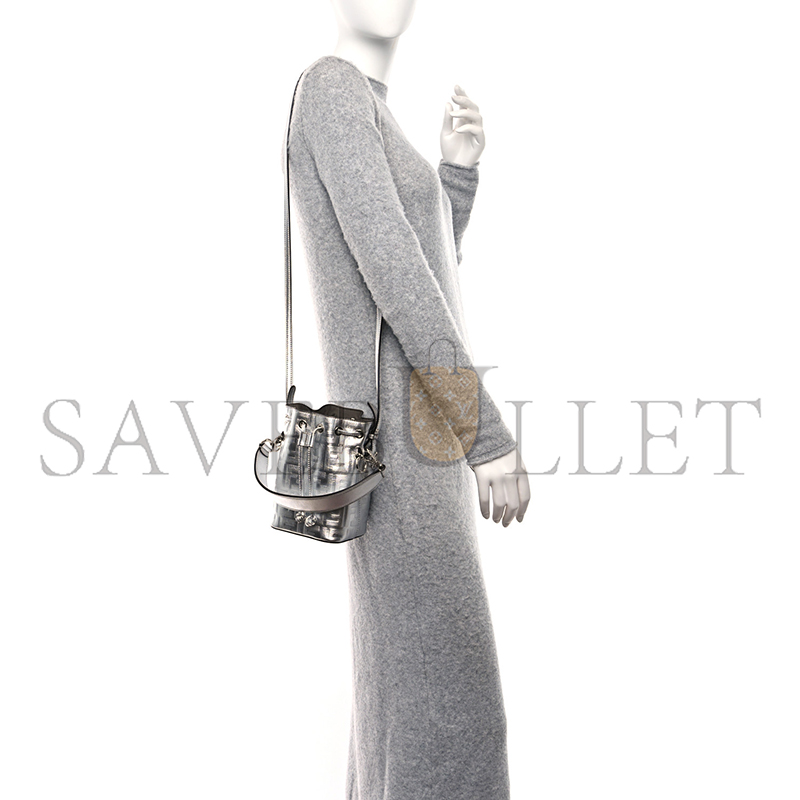 FENDI MON TRESOR LAMINATED LEATHER BAG (18*12*10cm)